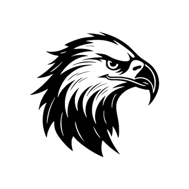 Logo De La Tête D'aigle Noir