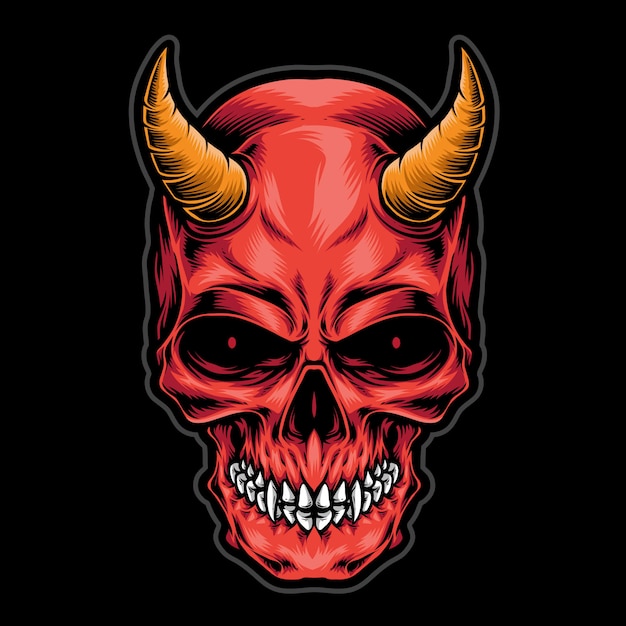 Logo Tête De Crâne De Diable