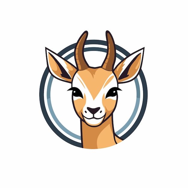 Vecteur logo de la tête de la gazelle illustration vectorielle de la tête d'une gazelle