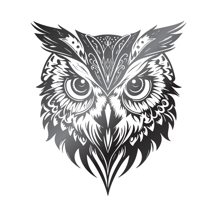 Vecteur logo tête de hibou