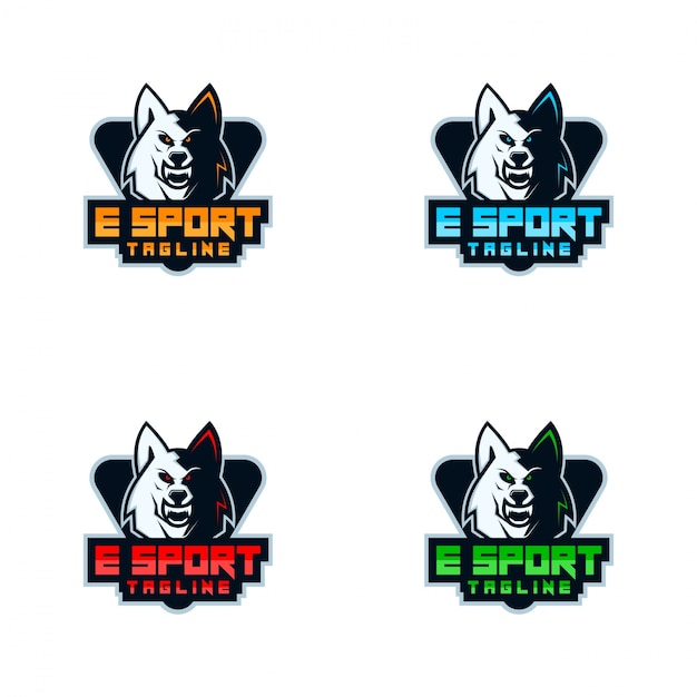 Logo De Tête De Loup De Sport