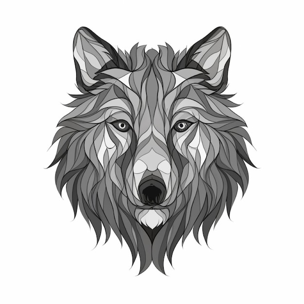 Vecteur logo tête de loup