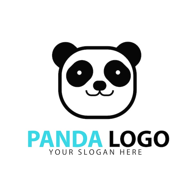 Logo Tête De Panda Et Vecteur De Symbole