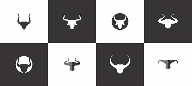 Vecteur logo tête de taureau