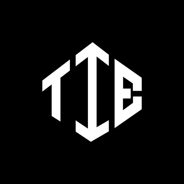 Le Logo Tie En Forme De Lettre Avec Forme De Polygone Tie Polygone Et Forme De Cube Tie Hexagone Modèle De Logo Vectoriel Couleurs Blanches Et Noires Tie Monogramme Logo D'entreprise Et Immobilier