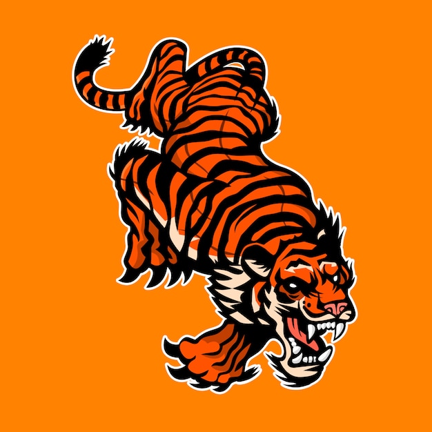 Logo de tigre en colère