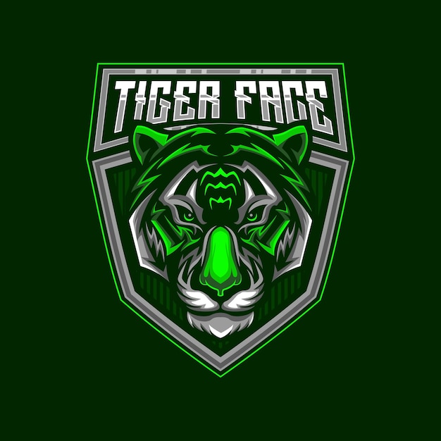 Vecteur logo tigre logo tigre mascotte esport logo design illustration vectorielle modèle