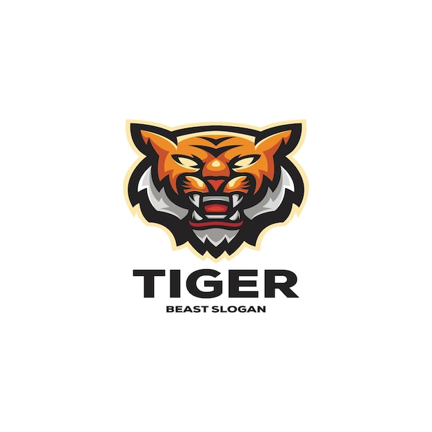 Vecteur logo tigre orange