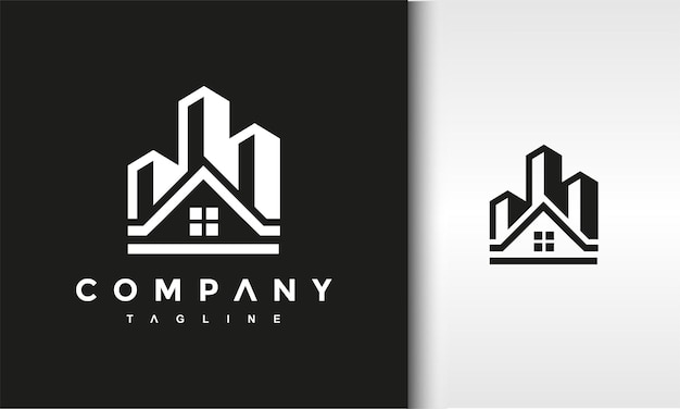 logo de toit de bâtiment et de maison