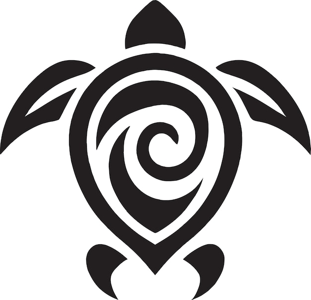 Logo de tortue élégant avec des lignes simples