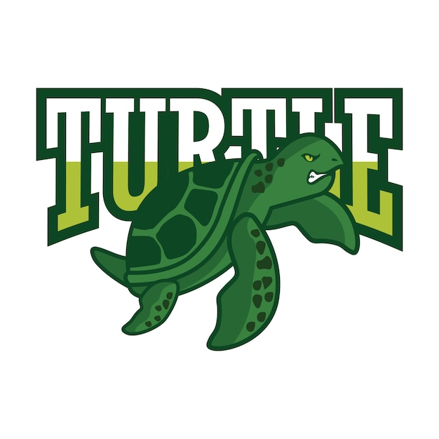 Vecteur logo de tortue verte