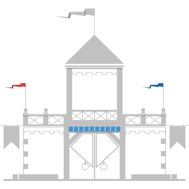 Le Logo De La Tour De La Forteresse Vectorielle Du Château Médiéval