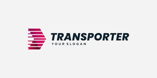 Logo de transport avec concept moderne et professionnel Vecteur Premium