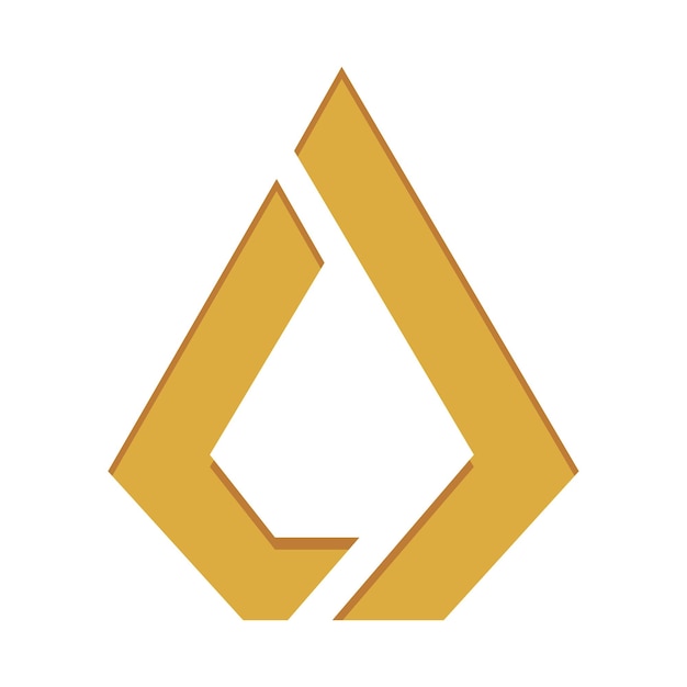 Logo Triangle Géométrique Vectoriel Sur Blanc