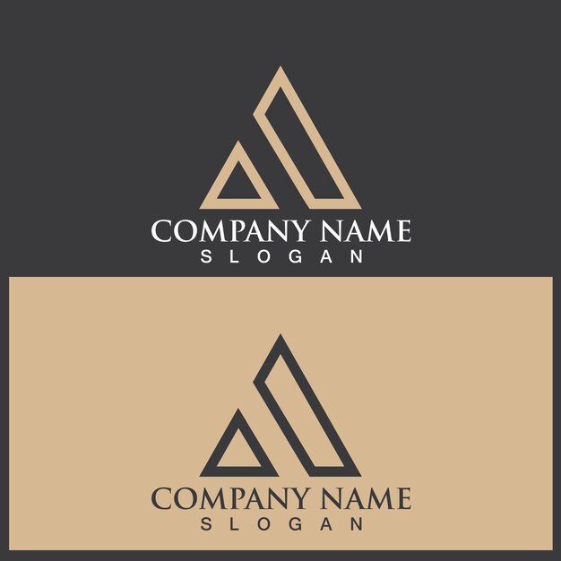 Logo triangle et modèle vectoriel