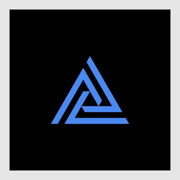 Logo triangle à trois éléments. Logotype d'entreprise de symbole abstrait.