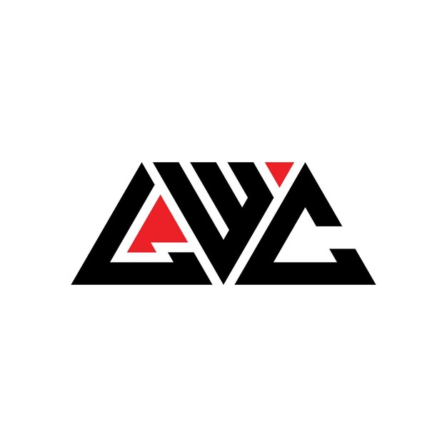 Le logo triangulaire de LWC est un modèle de logo vectoriel triangulaire avec couleur rouge, simple, élégant et luxueux.