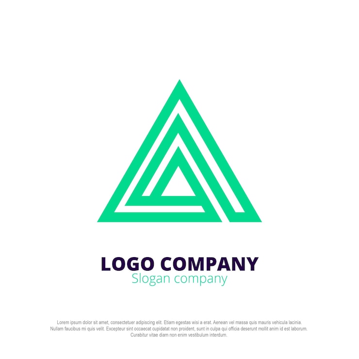 Vecteur un logo triangulaire