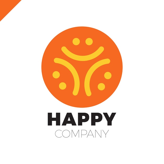 Logo De Trois Personnes Souriantes - Happy Community Icon