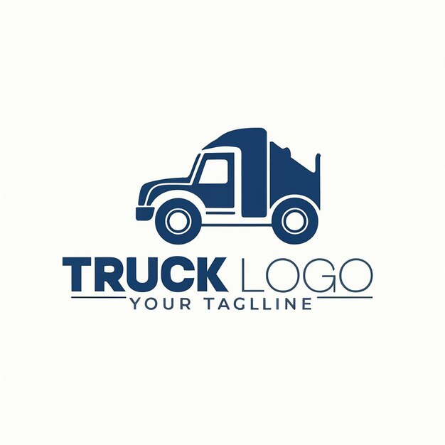 Vecteur le logo de truck sur fond blanc