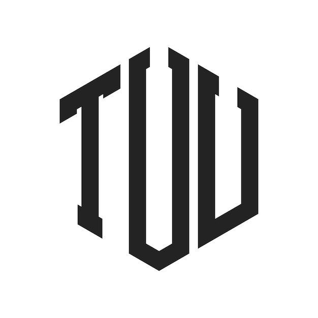Le logo TUU est conçu avec les initiales TUU et le monogramme en forme d'hexagone.
