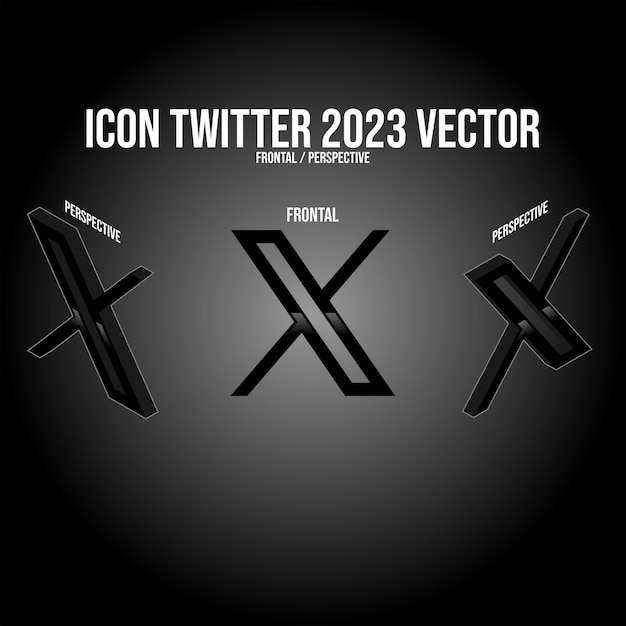 Vecteur le logo twitter 2023