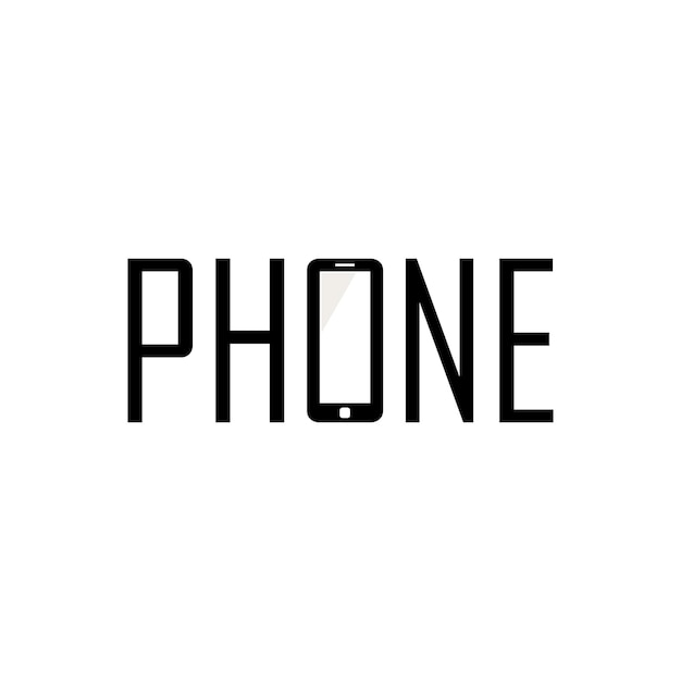 Logo De Typographie De Téléphone Lettre O