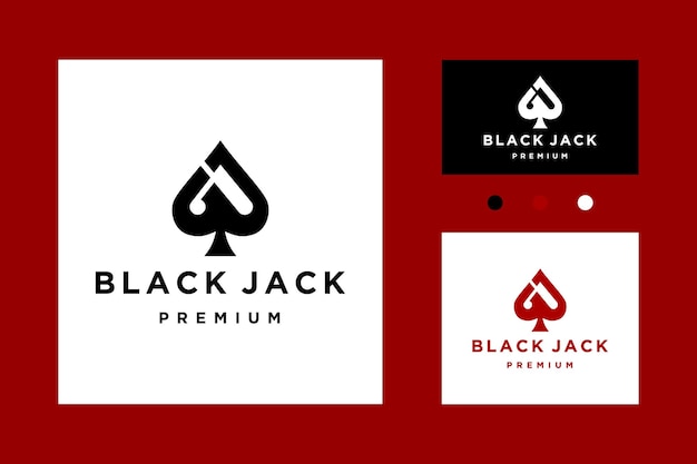 Logo Typographique Lettre Bj Monogramme Avec Lettre Black Jack Style De Luxe Lettrage Icône Design