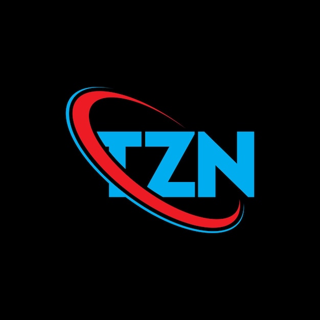 Logo TZN lettre TZN logo de lettre Initiales logo TZN lié à un cercle et un monogramme en majuscules logo typographie TZN pour les entreprises technologiques et la marque immobilière