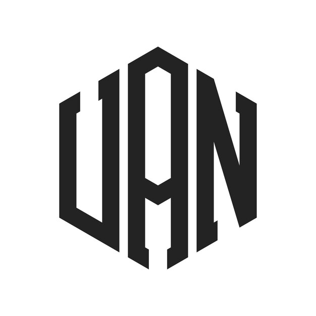Le logo de l'UAN est constitué d'une lettre initiale, d'un monogramme et d'une forme hexagonale.