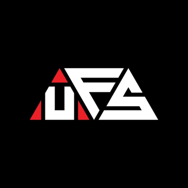 Le logo UFS triangle avec forme de triangle, le monogramme, le modèle de logo vectoriel triangle UFS avec couleur rouge, le logo triangulaire UFS, le logo simple, élégant et luxueux UFS.