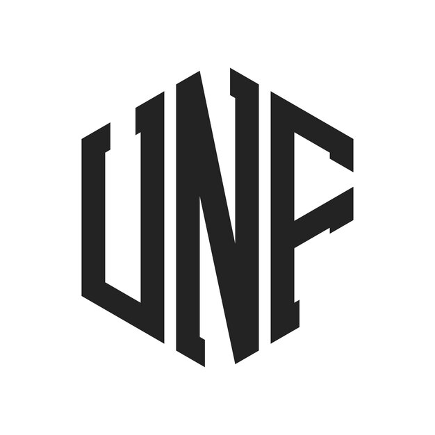 Le logo de l'UNF est constitué d'une lettre initiale, d'un monogramme et d'une forme hexagonale.
