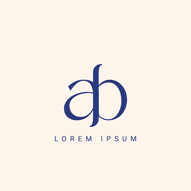 Vecteur logo unique de la lettre ab et icône d'entreprise en forme de papillon illustration vectorielle