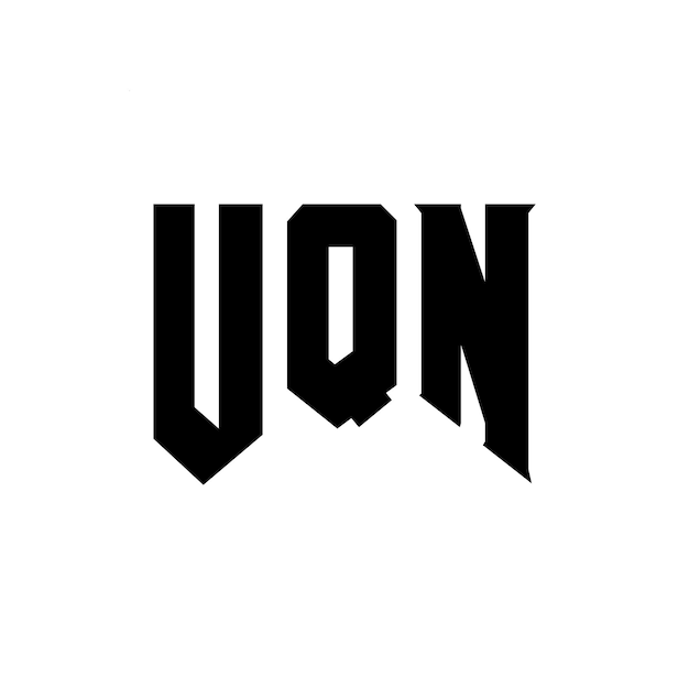 Le logo UQN est une combinaison de couleurs noir et blanc UQN logo vecteur UQN design UQN icône UQN alphabet UQN typographie