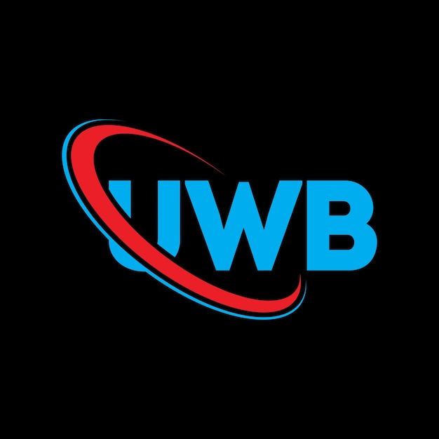 Vecteur logo uwb lettre uwb lettre logo design initiales logo uwb lié à un cercle et à une majuscule monogramme logo uwb typographie pour les entreprises technologiques et la marque immobilière