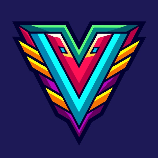 Vecteur le logo v