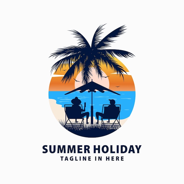 Logo De Vacances D'été