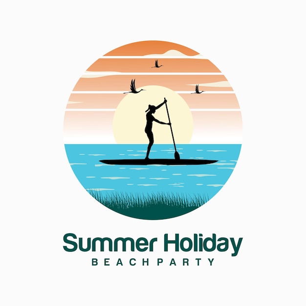 Vecteur logo des vacances d'été