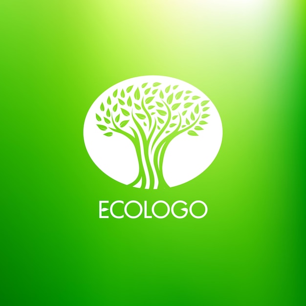 Logo Vecteur Arbre Eco