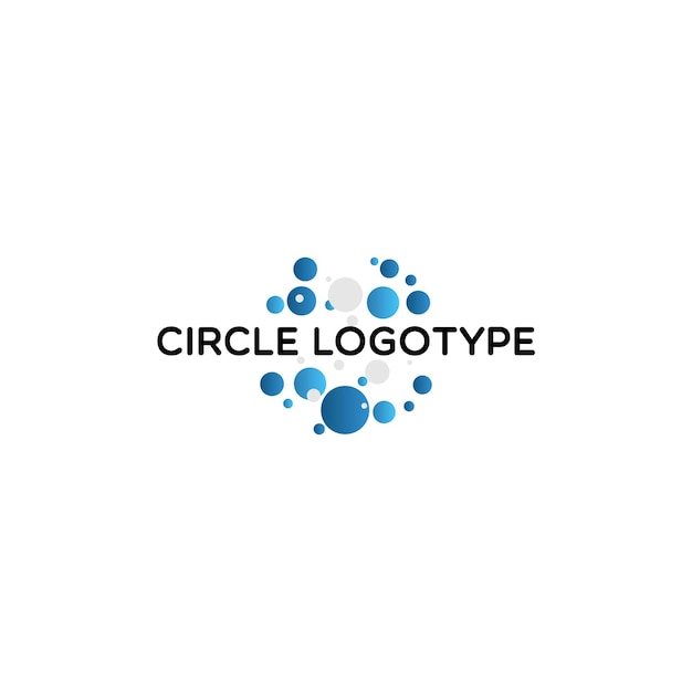 Logo vecteur cercles bleus