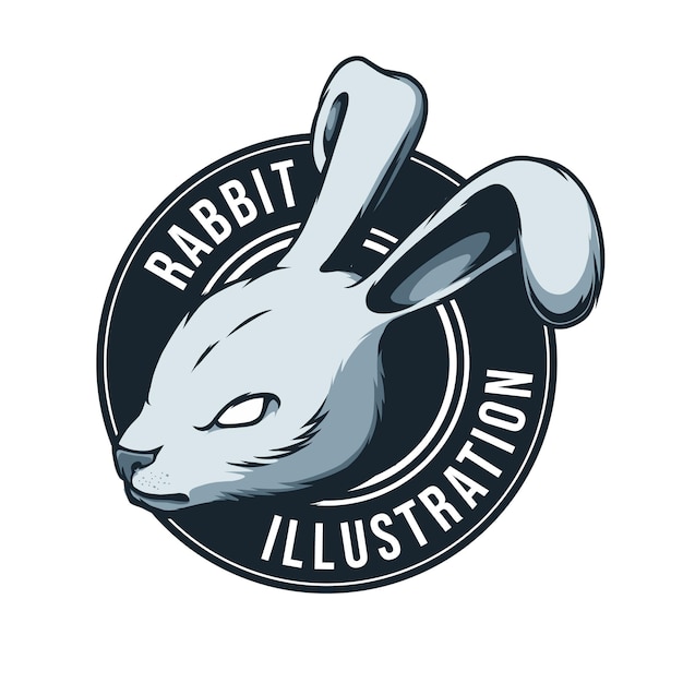 Logo Vecteur De La Mascotte à Tête De Lapin