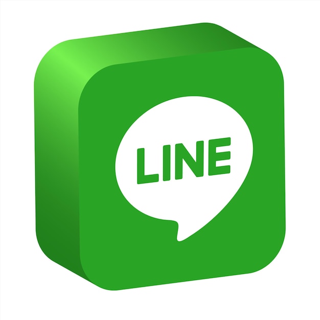 Le logo vectoriel 3D est le logo de la ligne de médias sociaux.
