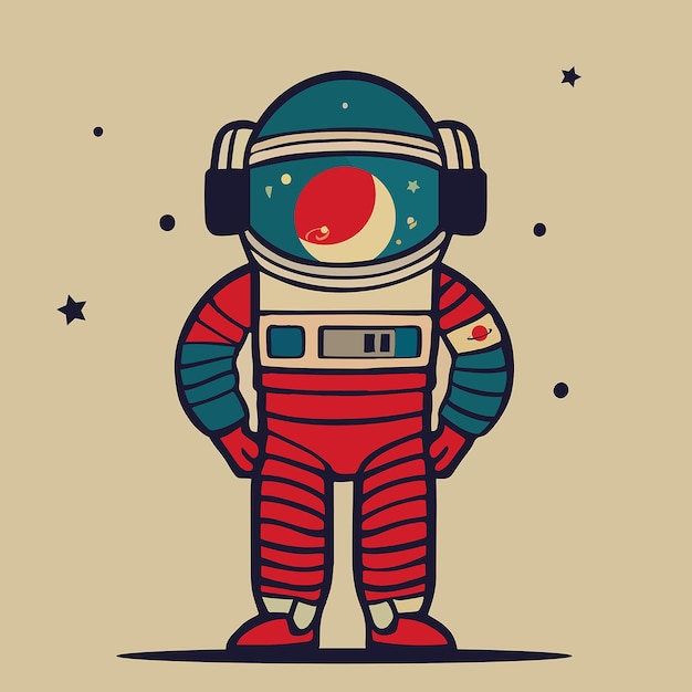 Vecteur logo vectoriel avatar astronaute