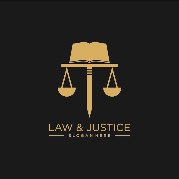 Logo Vectoriel D'avocat Et De Justice Avec Une Nouvelle Idée