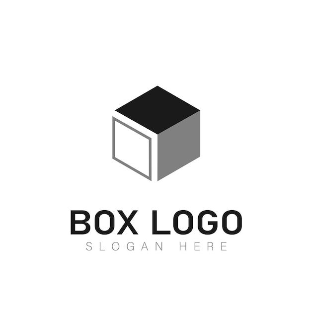 Logo vectoriel de boîte Logo de lettrage de boîte Logo de boîte de société de fret