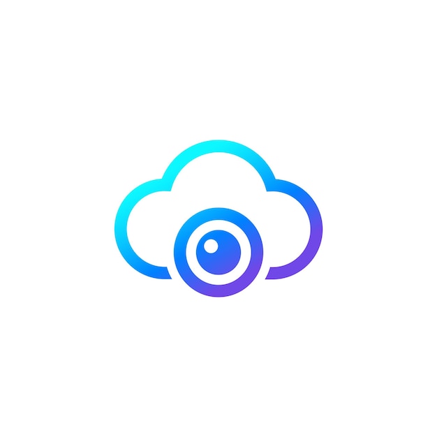 Vecteur logo vectoriel caméra et nuage