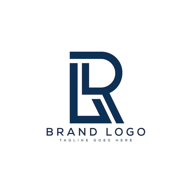 Logo vectoriel créatif avec la lettre LR