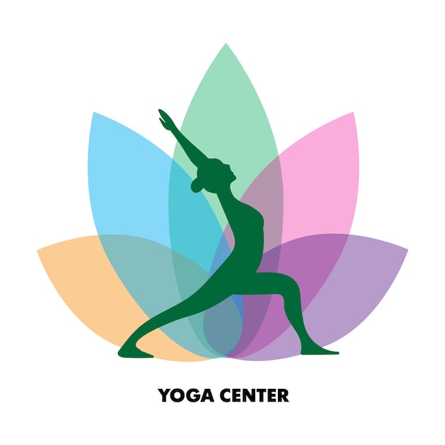 Vecteur logo vectoriel du centre de yoga