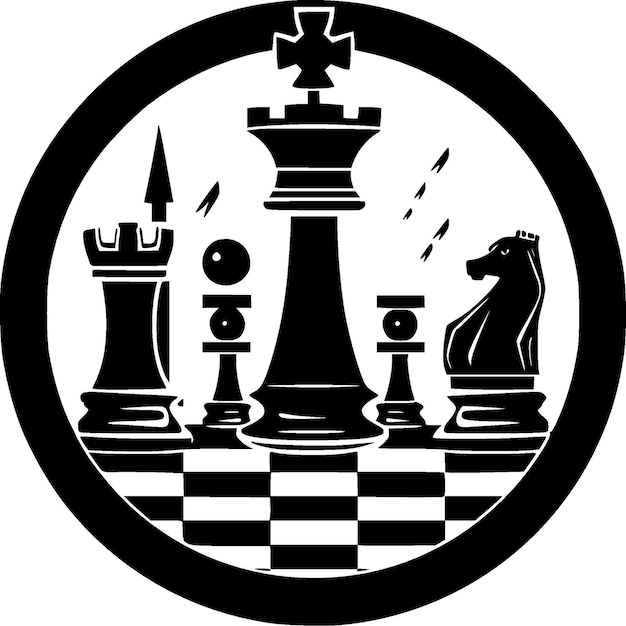 Logo Vectoriel D'échecs De Haute Qualité Illustration Vectorielle Idéale Pour Le Graphique Tshirt