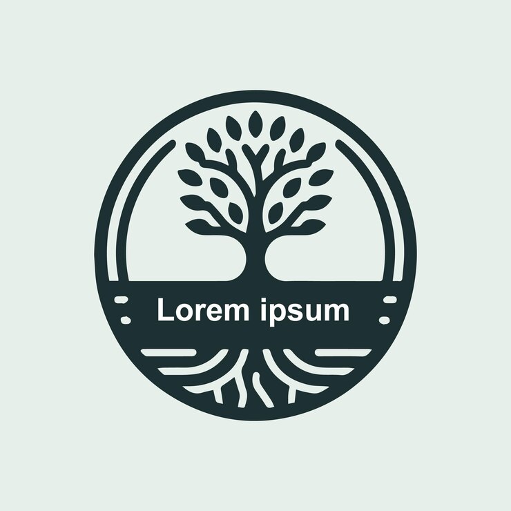 logo vectoriel d'une entreprise avec un arbre